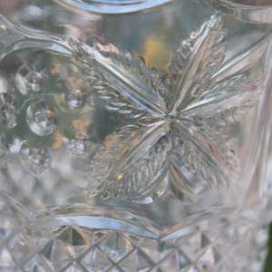 Vase Kristallglas 18 cm Wellenrand 60er 70er Jahre Bild 5