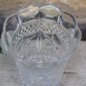 Vase Kristallglas 18 cm Wellenrand 60er 70er Jahre Bild 6
