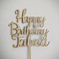 Cake Topper zum Geburtstag - Personalisierter Kuchenstecker mit einem Namen - Geschenkidee für individuelle Torten Bild 3