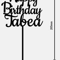 Cake Topper zum Geburtstag - Personalisierter Kuchenstecker mit einem Namen - Geschenkidee für individuelle Torten Bild 4
