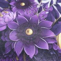 Kunstleder Panel, 30x30 cm, Purple Flower Bild 4