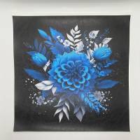 Kunstleder Panel, 30x30 cm, Blue Dahlia Bild 2