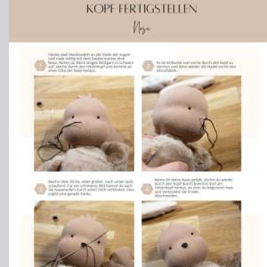 Nähanleitung HASI für eine Puppe nach Waldorfart, DIY Tutorial Hase von der Waldorfpuppe inspiriert, PDF Download Schnit Bild 2