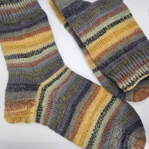 Socken handgestrickt, GRÖßE 40/41, Stricksocken , Stretch Socken, Wandersocken, bequem Bild 2