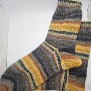 Socken handgestrickt, GRÖßE 40/41, Stricksocken , Stretch Socken, Wandersocken, bequem Bild 4