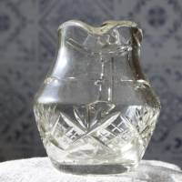 altes Milchkännchen aus Kristallglas Vintage/ G Bild 3
