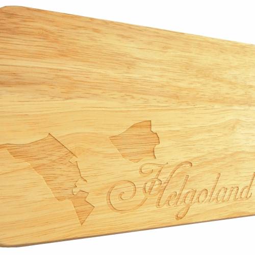 Brotbrett Helgoland Nordsee Insel Düne Gravur Holz Frühstücksbrett Hochseeinsel