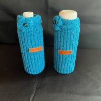 Gestrickte Socke als Verpackung für Flaschen Bild 3