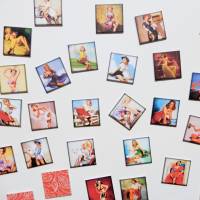 Handmade Legespiel für Erwachsene Pin Up Rockabilly  mit 24 Paare 48 Karten in schöner Schachtel Bild 2