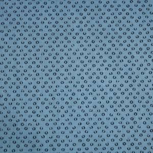 15,70 EUR/m Dirndl-Stoff Pünktchen schwarz auf hellblau Baumwollsatin Bild 2