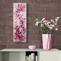 VEILCHENGARTEN - florales, abstraktes Mini-Gemälde auf Leinwand von Christiane Schwarz 20cmx60cm Bild 4