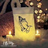 Lichtbeutel „betende Hände“ Bild 1