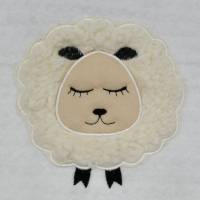 Schaf Schäfchen Lamm Lämmchen Applikation Patch zum Annähen Aufbügeln für Schultüte & co. Bild 1