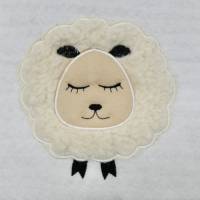 Schaf Schäfchen Lamm Lämmchen Applikation Patch zum Annähen Aufbügeln für Schultüte & co. Bild 4