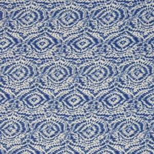 Viskose Mailand, Batikmuster blau auf weiß Bild 3