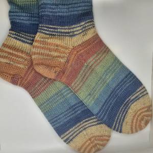 handgestrickte Socken, Größe 38, Sensitive Socks,  für Wollallergiker Bild 2