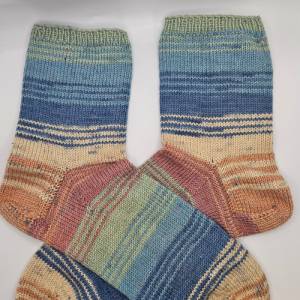 handgestrickte Socken, Größe 38, Sensitive Socks,  für Wollallergiker Bild 5