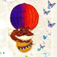 Stickdatei Doodle Fuchs im Ballon Bild 9