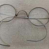 Alte Original Nickelbrille -  Reiterbrille um 1920 Bild 2