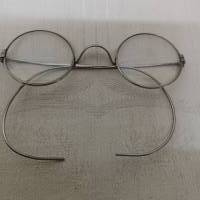 Alte Original Nickelbrille -  Reiterbrille um 1920 Bild 4
