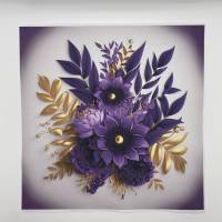 Canvas Panel, 25x25 cm, Purple Flower Bild 1