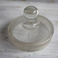 alter Glasdeckel Villosa mit geschliffenem Rand Vorratsglas Bild 3