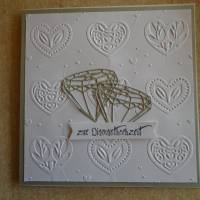 Hochzeitskarte  Diamanthochzeit Glückwunschkarte Grusskarte Hochzeit  Diamanten(Papier) 60 Jahre Bild 1
