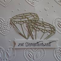 Hochzeitskarte  Diamanthochzeit Glückwunschkarte Grusskarte Hochzeit  Diamanten(Papier) 60 Jahre Bild 3