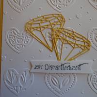 Hochzeitskarte  Diamanthochzeit Glückwunschkarte Grusskarte Hochzeit  Diamanten(Papier) 60 Jahre Bild 6