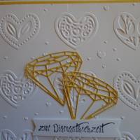 Hochzeitskarte  Diamanthochzeit Glückwunschkarte Grusskarte Hochzeit  Diamanten(Papier) 60 Jahre Bild 7