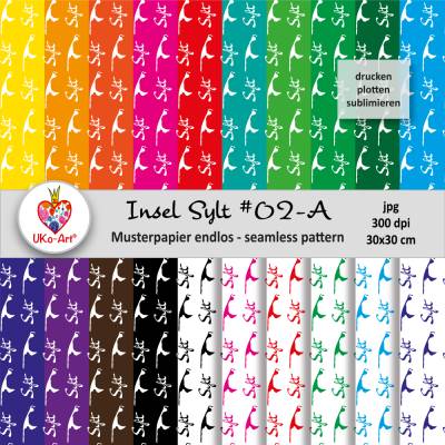 Endlosmuster Insel Sylt #02 A für Digipapier Nahtlosmuster Scrapbook Stoffdesign, drucken plotten sublimieren