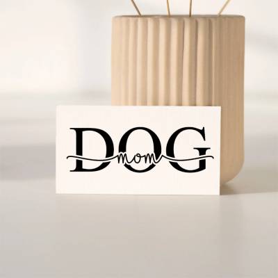 Vinyl-Aufkleber "Dog Mom" | Sticker für Hundefreunde