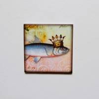 Handmade Legespiel für Erwachsene Steampunk Fische  mit 24 Paare 48 Karten  in schöner Schachtel Bild 9