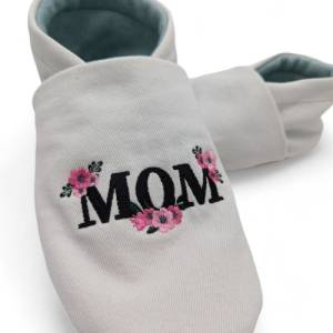 Hausschuhe, Pantoffeln für Damen, Mom, Mama, bestickt, personalisierbar Bild 2