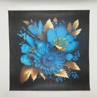 Kunstleder Panel, 30x30 cm, Blue Gerbera Bild 4