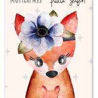 Mutterpasshülle Fuchs Baby mit Namen personalisiert, Geschenk Mutterschaft Schwangerschaft Bild 2