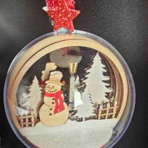 Weihnachtskugel, Christbaumkugel, Winter, handgemacht, Bild 2