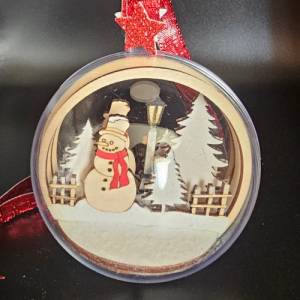 Weihnachtskugel, Christbaumkugel, Winter, handgemacht, Bild 5