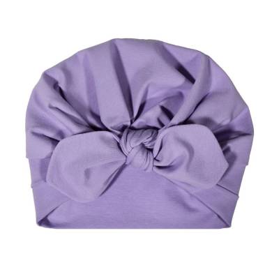 Turban Mütze mit Schleife - Flieder - Stoffauswahl - Baby Mädchen Damen - Frühchen bis Erwachsene
