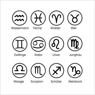 Bügelbild | Sternzeichen mit Namen oder Text | Horoskop / Bügelfolie / DIY / Farbauswahl