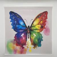 Kunstleder Panel, 30x30 cm, Watercolor Schmetterling Bild 1