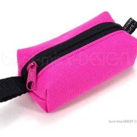 Schlüsselanhänger Minitasche rosa PINK Reißverschluß schwarz, Kosmetik Inhalator Kopfhörer, by BuntMixxDESIGN Bild 2