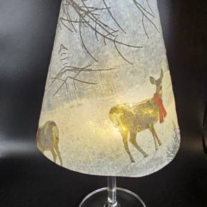Weinglaslicht, Teelicht, Winter, Weihnachten, Kerze,Weinglas, Dekoration, Bild 6