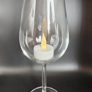 Weinglaslicht, Teelicht, Winter, Weihnachten, Kerze,Weinglas, Dekoration, Bild 9