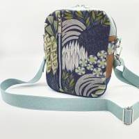 Taschen-Set mit Blumen und Blüten blau/mint Bild 2