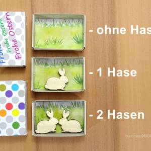 Ostern mini Schachtel Hase Deko Geschenkschachtel Holzhase frohe Ostern happy easter handmade by BuntMixxDESIGN Bild 6