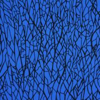 ♕ royalblauer Jersey mit schwarzen Strukturen Maserung 50 x 160 cm Nähen Stoff ♕ Bild 2