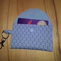 Mini-Bag, Mini-Geldbörse, Sammelkartentasche - Grau geblümt Bild 2