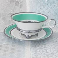Vintage Gedeck für Tee / Kaffee, Sammelgedeck, Art Deco 1900-1940 C. T. Tielsch Altwasser Germany Bild 3