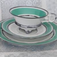 Vintage Gedeck für Tee / Kaffee, Sammelgedeck, Art Deco 1900-1940 C. T. Tielsch Altwasser Germany Bild 9